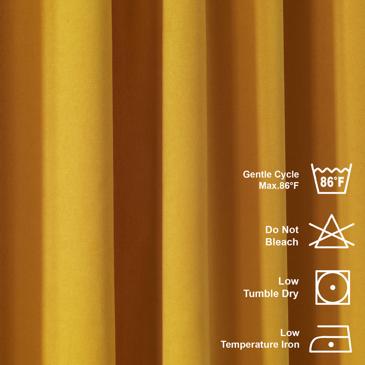 Solid Faux Velvet Look Curtain 1 Panel - 22 Different Colors, Multiple Sizes