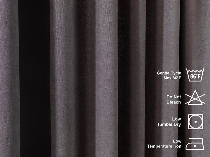 Solid Faux Velvet Look Curtain 1 Panel - 22 Different Colors, Multiple Sizes
