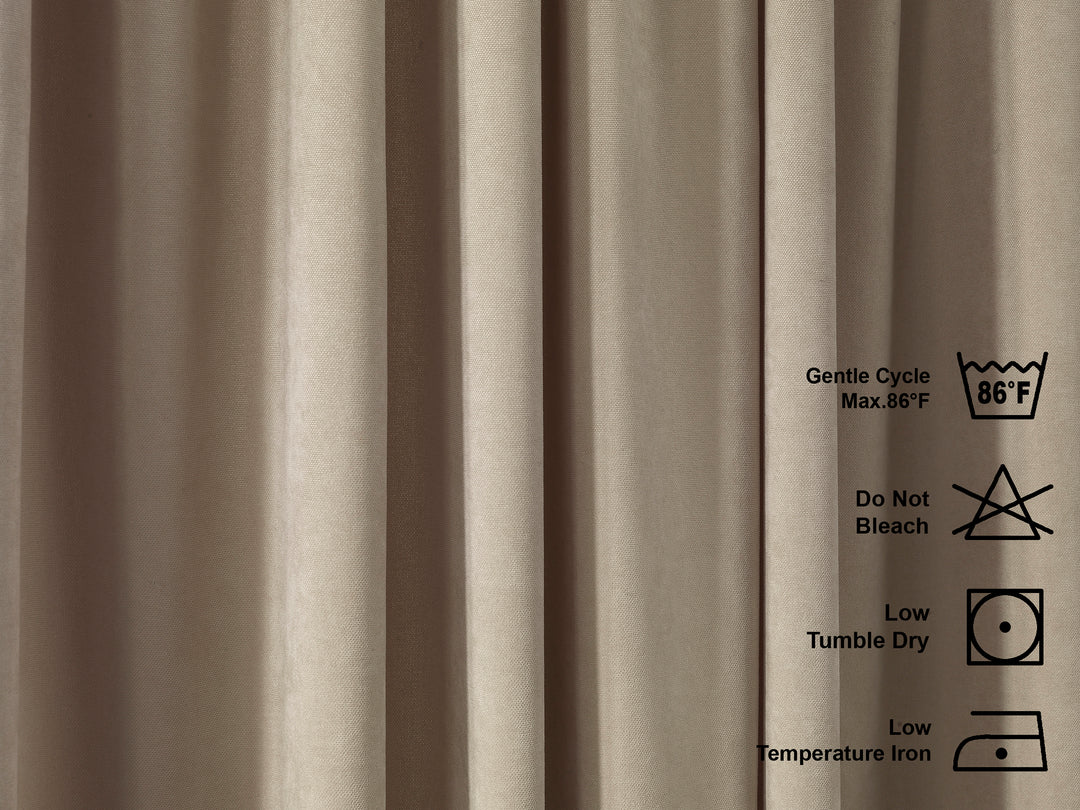 Solid Faux Velvet Look Curtain 1 Panel - 22 Different Colors, Multiple Sizes