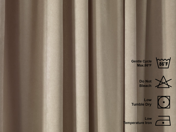 Solid Faux Velvet Look Curtain 1 Panel - 22 Different Colors, Multiple Sizes