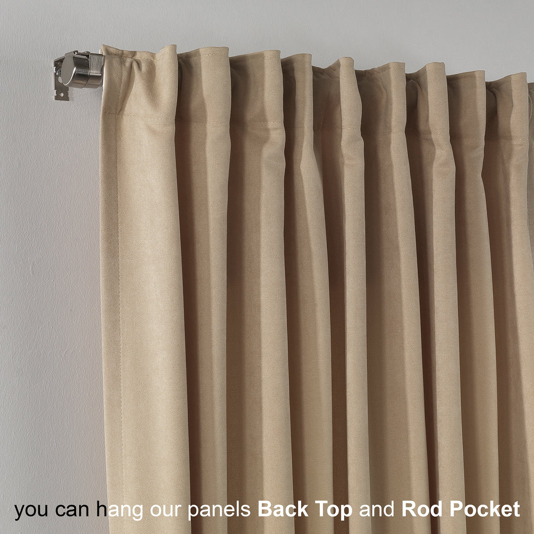 Solid Faux Velvet Look Curtain 1 Panel - 22 Different Colors, Multiple Sizes