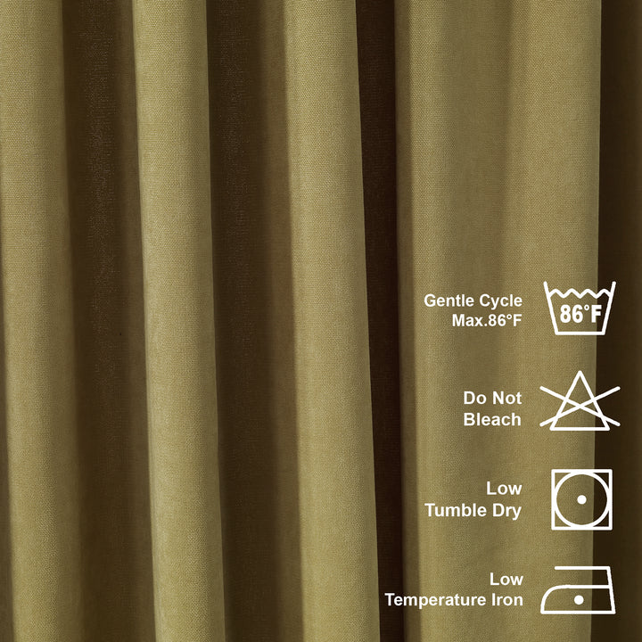 Solid Faux Velvet Look Curtain 1 Panel - 22 Different Colors, Multiple Sizes
