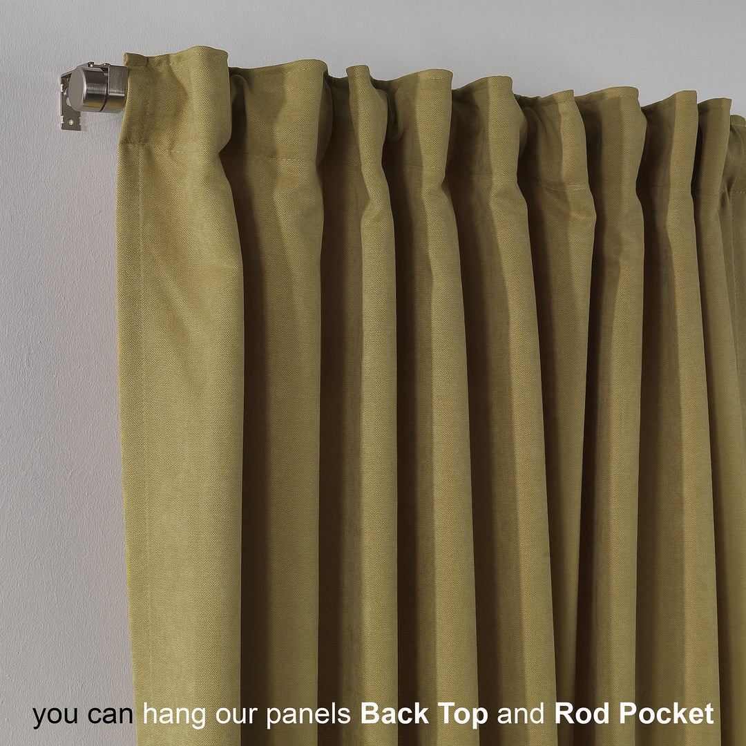 Solid Faux Velvet Look Curtain 1 Panel - 22 Different Colors, Multiple Sizes