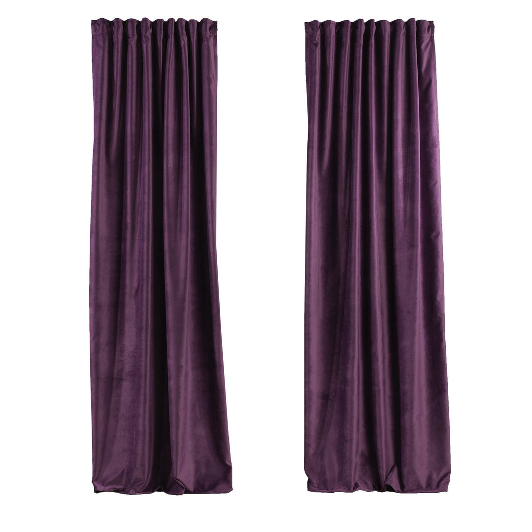 Solid Luxury Matte Velvet Curtain Panel - 70 Colors, Multiple Sizes