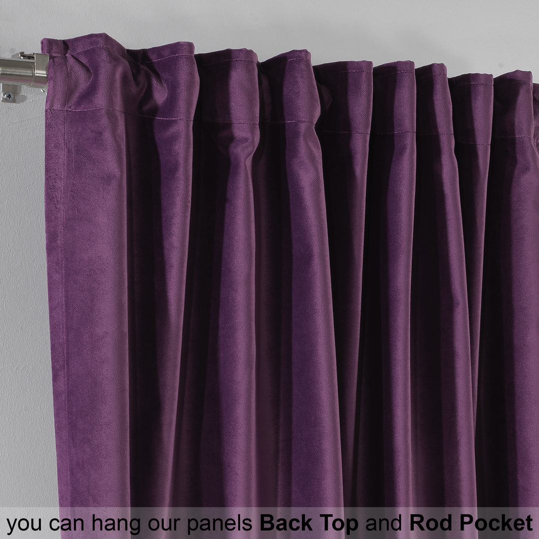 Solid Luxury Matte Velvet Curtain Panel - 70 Colors, Multiple Sizes