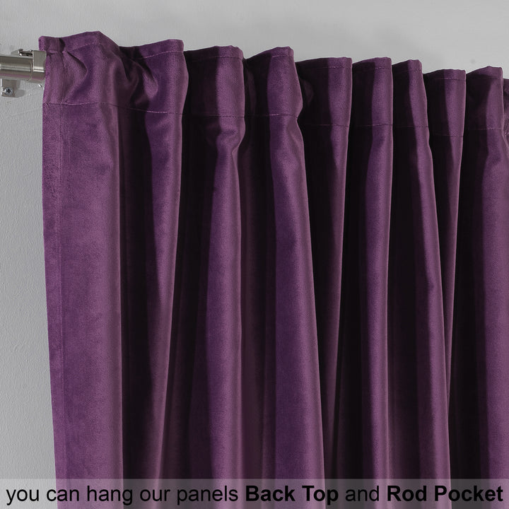 Solid Luxury Matte Velvet Curtain Panel - 70 Colors, Multiple Sizes
