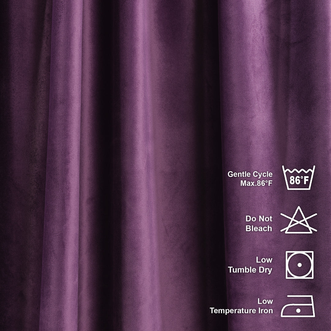 Solid Luxury Matte Velvet Curtain Panel - 70 Colors, Multiple Sizes