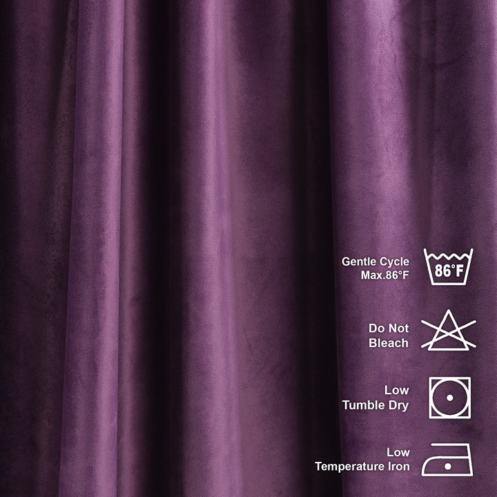 Solid Luxury Matte Velvet Curtain Panel - 70 Colors, Multiple Sizes