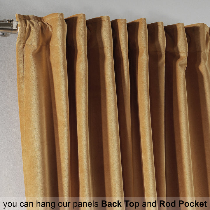 Solid Luxury Matte Velvet Curtain Panel - 70 Colors, Multiple Sizes
