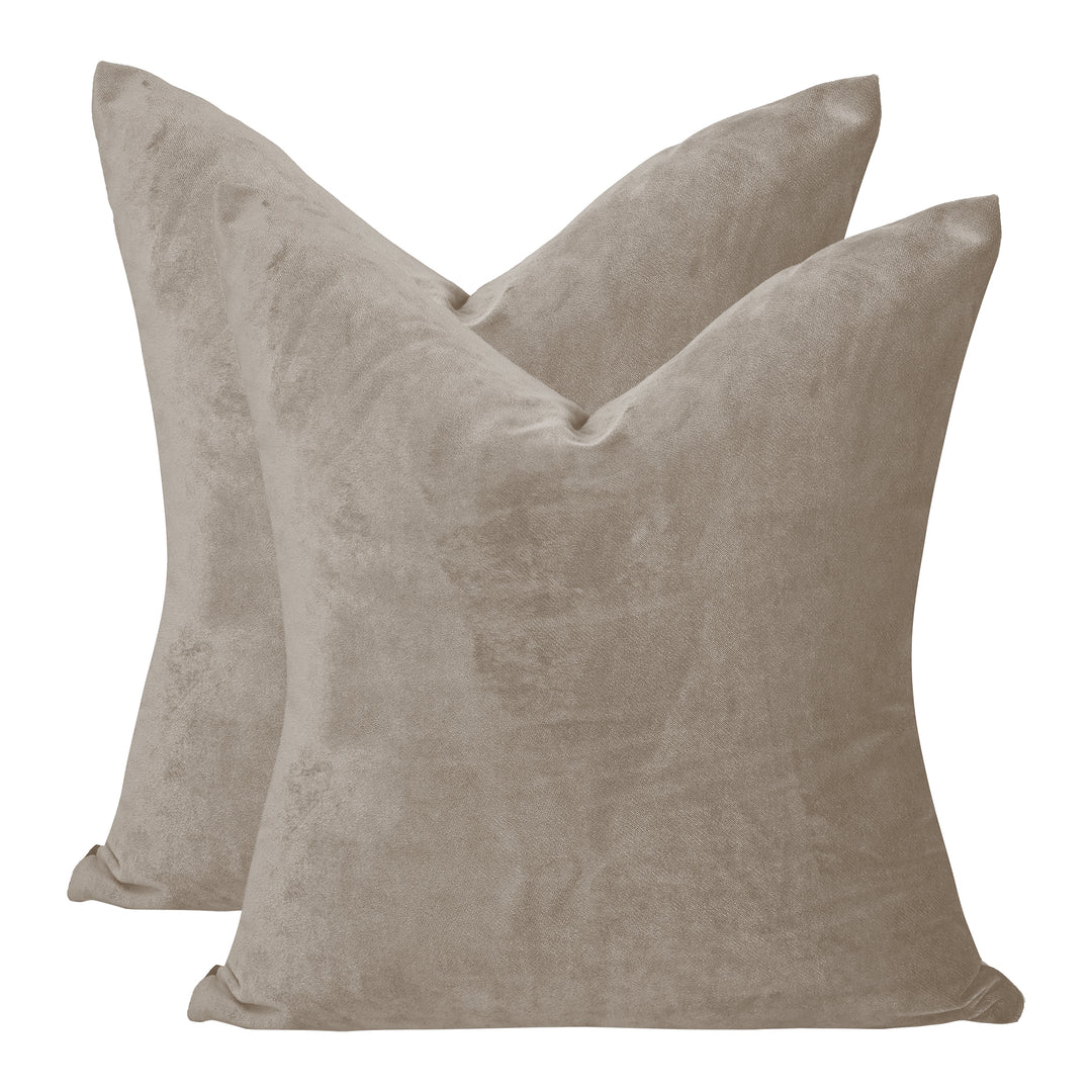 Matte Velvet Cushion Covers Set of 2 - with 70 Curtain Colors Matching, Multiple Sizes