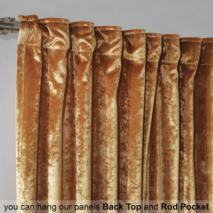 Soft Shiny Velvet Kitchen Valance Set of 3 - Marigold