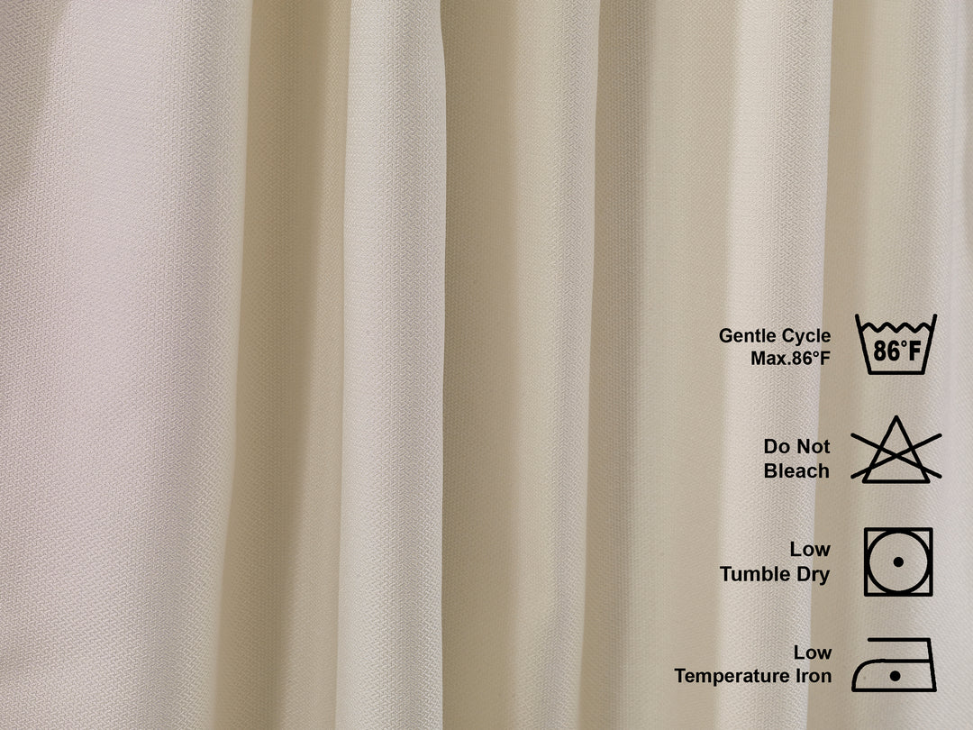 Linen Texture Kitchen Valance Set of 3 - Cream