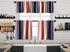 Multicolor Mexican Serape Inspired Stripes 3D Vertical Lines Latino Design Printed Kitchen Valance Set of 3 Hanging Rod Pocket 20-(50"x14"Valance)