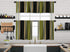 Multicolor Mexican Serape Inspired Stripes 3D Vertical Lines Latino Design Printed Kitchen Valance Set of 3 Hanging Rod Pocket 27-(50"x14"Valance)