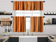 Multicolor Mexican Serape Inspired Stripes 3D Vertical Lines Latino Design Printed Kitchen Valance Set of 3 Hanging Rod Pocket 31-(50"x14"Valance)