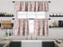 Kitchen Valance BOHO Set of 3 Hanging Rod Pocket Window Valance Treatments Decorative Valances Tiers Café Curtains 29(Baby Pink- 50"x14" Valance)