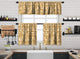 Kitchen Valance BOHO Set of 3 Hanging Rod Pocket Window Valance Treatments Decorative Valances Tiers Café Curtains 29(Mustard Yellow- 50"x14" Valance)