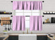 Kitchen Valance BOHO Set of 3 Hanging Rod Pocket Window Valance Treatments Decorative Valances Tiers Café Curtains 30(Pink- 50"x14" Valance)