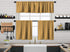 Kitchen Valance BOHO Set of 3 Hanging Rod Pocket Window Valance Treatments Decorative Valances Tiers Café Curtains 30(Mustard Yellow- 50"x14" Valance)