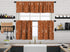 Kitchen Valance BOHO Set of 3 Hanging Rod Pocket Window Valance Treatments Decorative Valances Tiers Café Curtains 32(Brick- 50"x14" Valance)