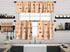 Kitchen Valance BOHO Set of 3 Hanging Rod Pocket Window Valance Treatments Decorative Valances Tiers Café Curtains 34(Salmon- 50"x14" Valance)