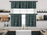 Kitchen Valance BOHO Set of 3 Hanging Rod Pocket Window Valance Treatments Decorative Valances Tiers Café Curtains 37(Dark Green- 50"x14" Valance)