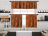 Kitchen Valance BOHO Set of 3 Hanging Rod Pocket Window Valance Treatments Decorative Valances Tiers Café Curtains 37(Brick- 50"x14" Valance)