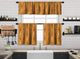 Kitchen Valance BOHO Set of 3 Hanging Rod Pocket Window Valance Treatments Decorative Valances Tiers Café Curtains 37(Mustard Yellow- 50"x14" Valance)