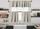 Kitchen Valance BOHO Set of 3 Hanging Rod Pocket Window Valance Treatments Decorative Valances Tiers Café Curtains 38(Ecru- 50"x14" Valance)