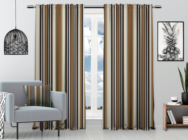 Multicolor Mexican Serape Stripes 3D Vertical Lines Latino Illustration Digital Printed Curtain Hanging Rod Pocket and Back Tap Decorative Fabric-0023