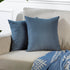 Solid Color Cushion Cover Velvet Look Pillow Case with Invisible Zipper Set of 2 Pieces for Chair Couch & Livingroom Décor Pillowcase - Sky Blue