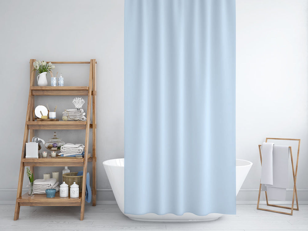 Solid Baby Blue Shower Curtain Single Panel for Bathroom, Unique and S –  BesHomeDesign