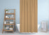 Solid Beige Shower Curtain Single Panel for Bathroom, Unique and Stylish Heavy Duty Waterproof with 12 Grommets and Hooks, 72 X 72 Inches