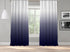 OMBRE Gradient Window Curtains Dip Dye set of 2 Panels Hanging Rod Pocket Luxury for Bedroom Multicolor Horizontal Shades Tone Curtain (N Blue-White)