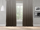 OMBRE Gradient Window Curtains Dip Dye set of 2 Panels Hanging Rod Pocket Luxury for Bedroom Multicolor Horizontal Shades Tone Curtain (Brown-Grey)