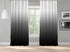 OMBRE Gradient Window Curtains Dip Dye set of 2 Panels Hanging Rod Pocket Luxury for Bedroom Multicolor Horizontal Shades Tone Curtain (Black-White)