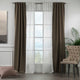 Mix and Match 4 Panels Curtains 2 solid Decorative Linen Look 2 Sheer Linen look Curtains Hanging Rod Pocket Luxury Home Deco - Mink-Ecru