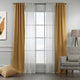 Mix and Match 4 Panels Curtains 2 solid Decorative Linen Look 2 Sheer Linen look Curtains Hanging Rod Pocket Luxury Home Deco - M Yellow-Ecru