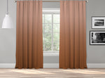 OMBRE Gradient Window Curtains Dip Dye set of 2 Panels Hanging Rod Pocket Luxury for Bedroom Multicolor Horizontal Shades Tone Curtain (Brown)
