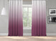 OMBRE Gradient Window Curtains Dip Dye set of 2 Panels Hanging Rod Pocket Luxury for Bedroom Multicolor Horizontal Shades Tone Curtain (R Pink-White)