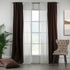 Mix and Match 4 Panels Curtains 2 solid Decorative Linen Look 2 Sheer Linen look Curtains Hanging Rod Pocket Luxury Home Deco - Brown-Ecru