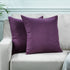 Solid Cushion Cover Super Soft and Cozy Home Décor Throw Pillow Case for Livingroom Décor Pillowcase with Invisible Zipper Set of 2 Pieces - Purple