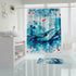Whale Shower Shower Curtain Single Panel for Bathroom, Unique and Stylish Heavy Duty Waterproof with 12 Grommets and Hooks, 72 X 72 Inches