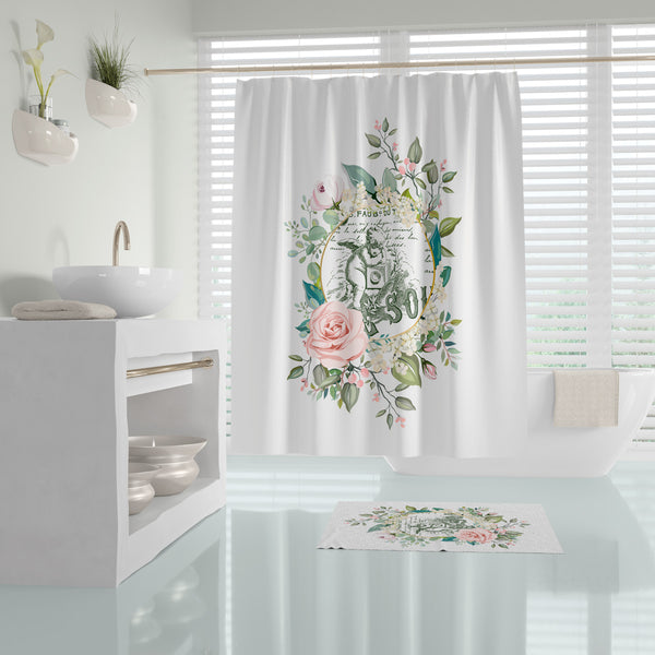 Angel Shower Shower Curtain Single Panel for Bathroom, Unique and Stylish Heavy Duty Waterproof with 12 Grommets and Hooks, 72 X 72 Inches
