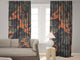 Real Camo Camouflage Woodland Hunter Theme Curtain Digital Printed Set of 2 Panels Hanging Rod Pocket and Back Tap Fashion Home Décor (ORANGE-GREEN)
