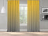 OMBRE Gradient Window Curtains Dip Dye set of 2 Panels Hanging Rod Pocket Luxury for Bedroom Multicolor Horizontal Shades Tone Curtain (Yellow-Grey)