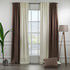 Solid Combined Mix and Match 4 Panels Curtains with 2 Color Combination Velvet Look Rod Pocket Windows Luxury Home Decoration - Cream-Light Brown
