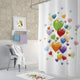 Hearts Shower Curtain Single Panel for Bathroom, Unique and Stylish Heavy Duty Waterproof with 12 Grommets and Hooks, 72 X 72 Inches