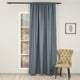 EXTRA LONG Home Decorative Curtains Extra Long Luxury Colors Linen Look Hang Back Tab and Rod Pocket 1 Panel Curtain Home Décor (Blue)