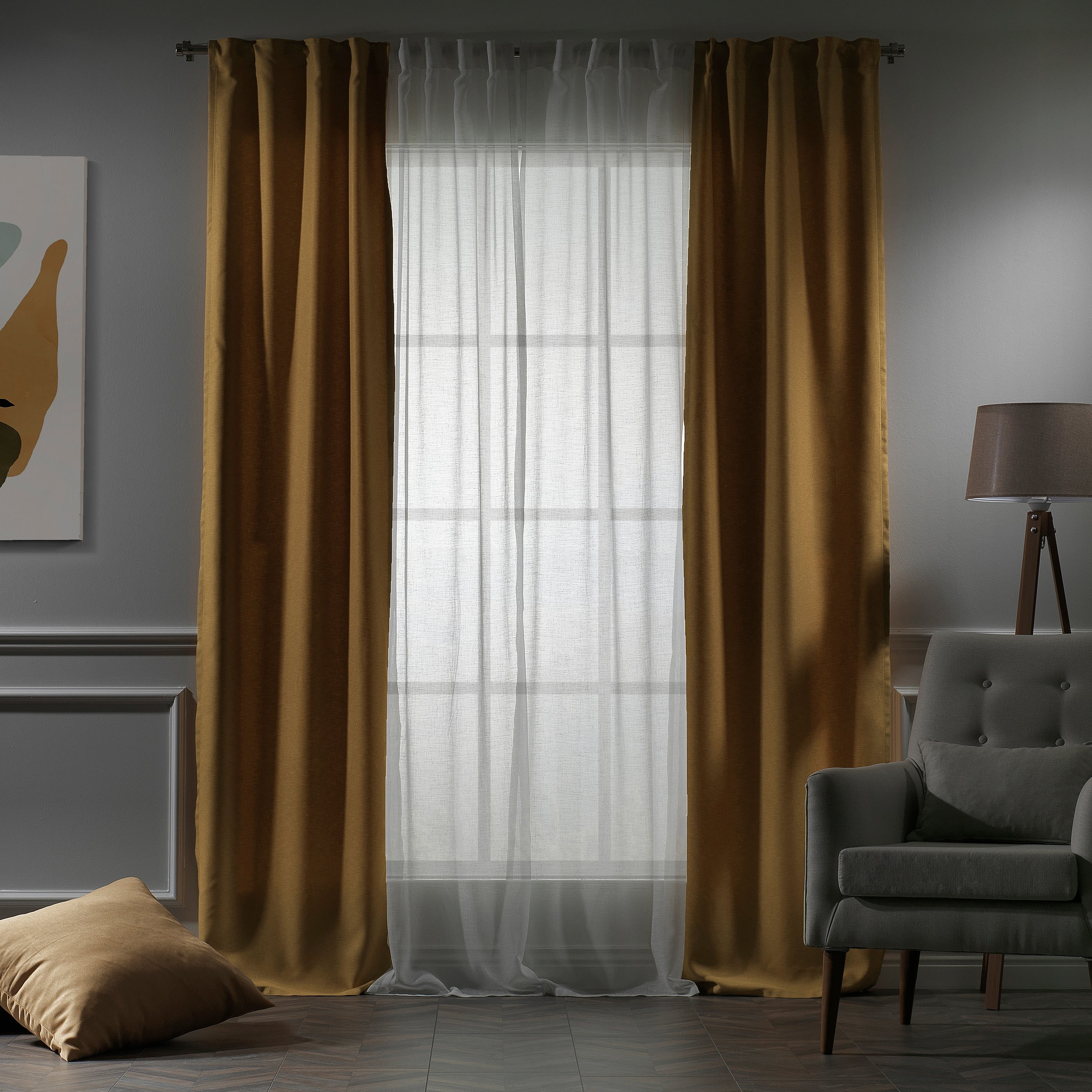 Mix And Match 4 Panels Curtains 2 Solid